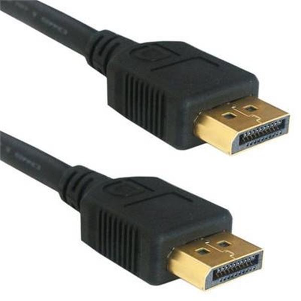 Displayport Cable, Black, Approximately 6 Feet in Length, Model Unknown