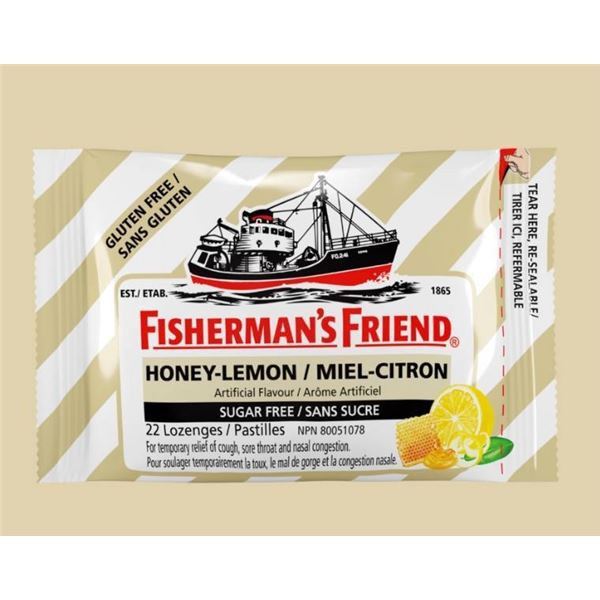 Fisherman’s Friend Honey Lemon Sugar Free Lozenges, 8 x 22 Ct Packets