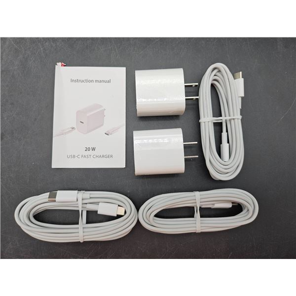 2 USB-C Fast Chargers with 20W Power Output