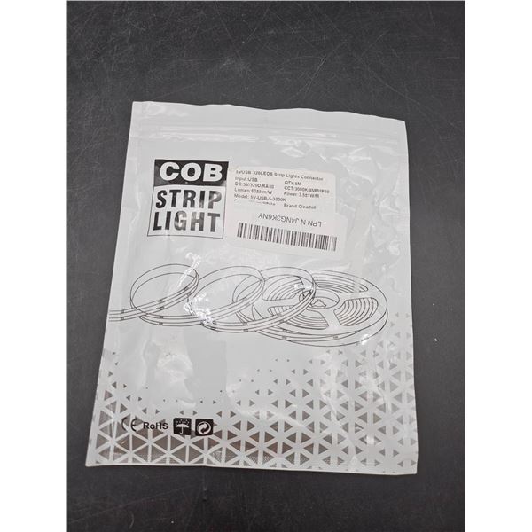 COB LED Strip Light with USB Connector and Accessories
