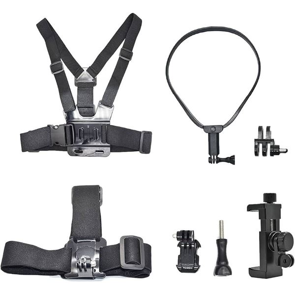 Adjustable Chest Harness with Mounting Base for Action Cameras