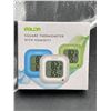Image 2 : BALDR Square Thermometer and Hygrometer with Temperature Humidity Display Temperature Sensor (White)