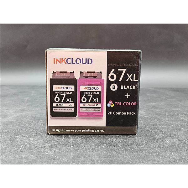 InkCloud 67XL Black and Tri-Color 2P Combo Pack for Printers