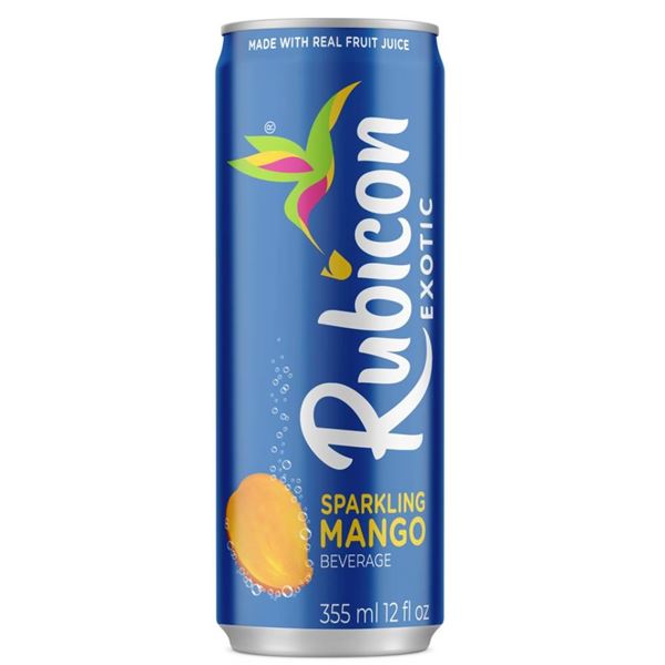 Rubicon Exotic Sparkling Mango Beverage, 12 Cans, 330 ml Each