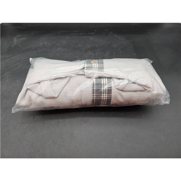 Shewin Women’s Waffle Knit Plaid Shacket with Hood and Long Sleeves