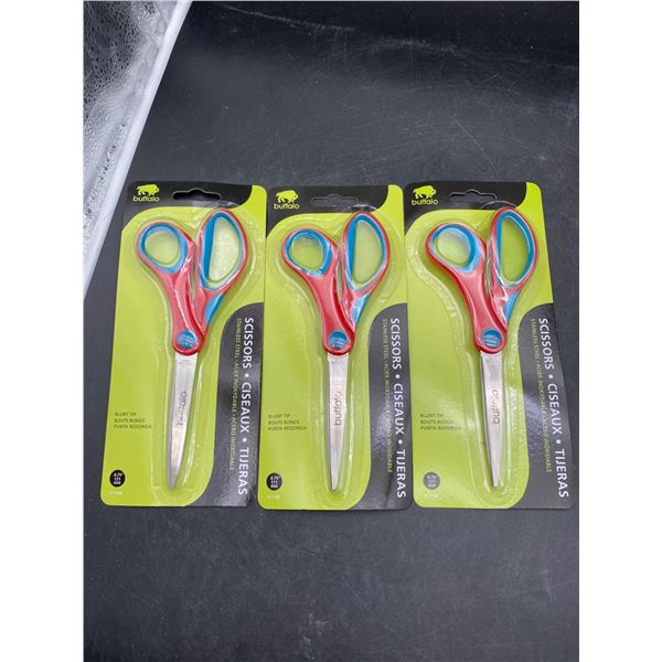 Buffalo Scissors Stainless Steel Lot of 3