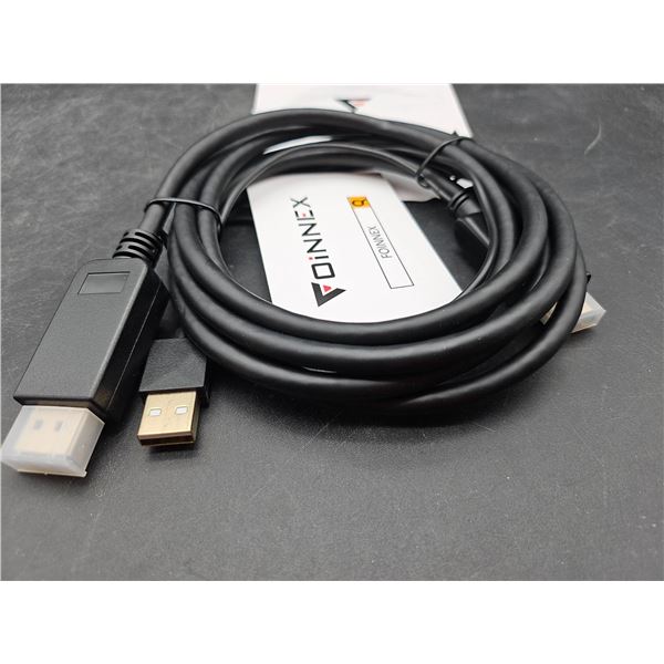 Foinnex DisplayPort to HDMI Cable, 6ft, Model DP-HDMI-BLACK