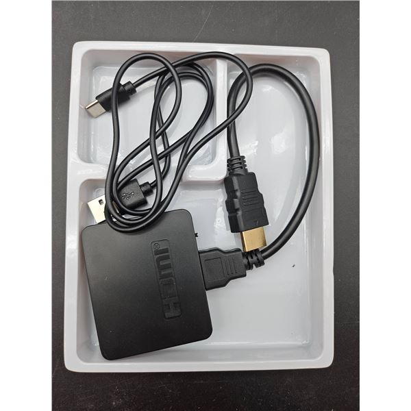 Newcare HDMI Splitter 1 In 2 Out with HDMI and USB Cables