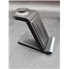Image 2 : 3-in-1 Wireless Charging Station for Smart Devices, Black