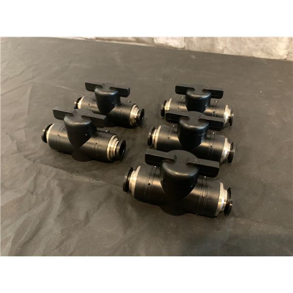 Flutesan 5 Pcs Pneumatic Ball Valve Push 3/8 Od Pvc Air Control Quick Connect