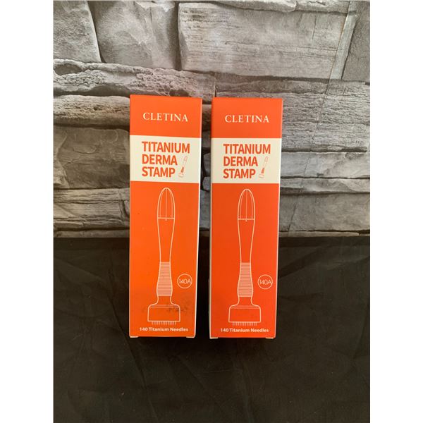 Lot of 2 Cletina Titanium Derma Stamp 140 Titanium Needles