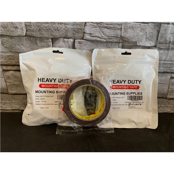 Lot of 2 Heavy Duty Mounting Tape Width 24mm Length 16Feet