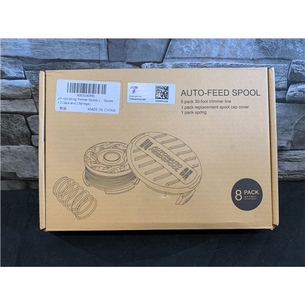 AF-100 String Trimmer Spools 8 Pack 2 Caps And 2 Springs