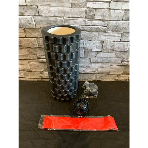 Yoga Stretching Kit Roller/ 2 Balls/Exersize Band