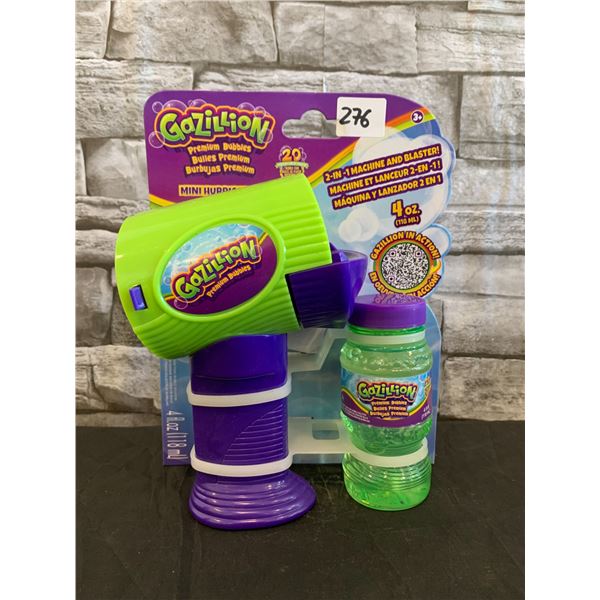 Gazillion Premium Bubbles 2-in-1 Machine and Blaster Mini Hurricane With 4 Oz Bubbles