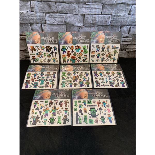 Minecraft Temporary Tattoo's 8 Packs