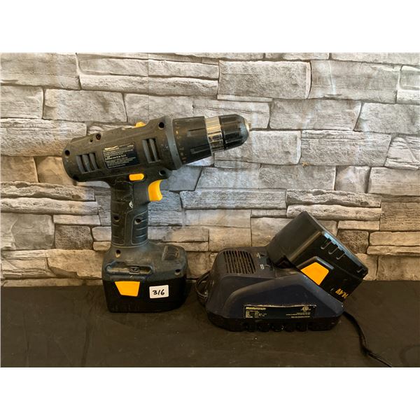 14.4V Cordless Drill With Charger And 2 Batteries