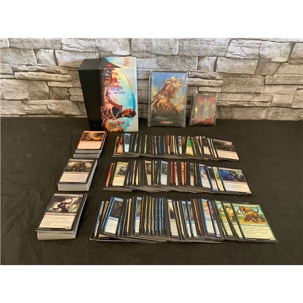 Lot of 500+ Magic the Gathering Trading Cards + Ultra Pro Lifepack Notepad + 65 Sleeves Pack