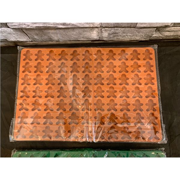 Lot of 2 Silicone Molds Christas Tree & Gingerbread Man