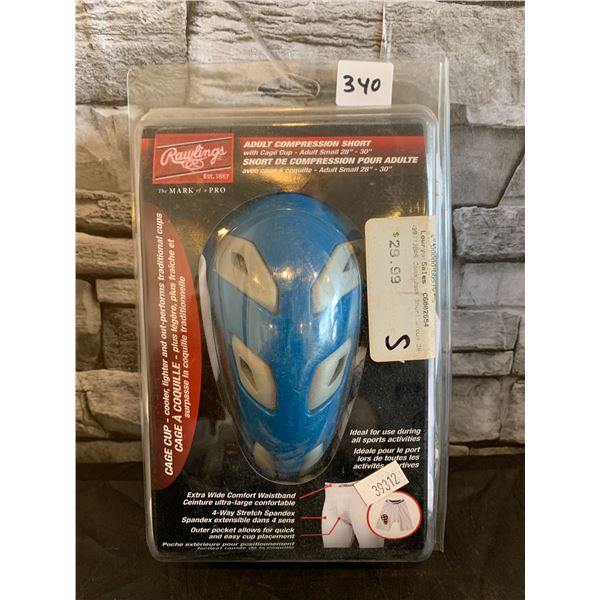 Rawlings Adult Compression Short With Cage Cup Jock - Small