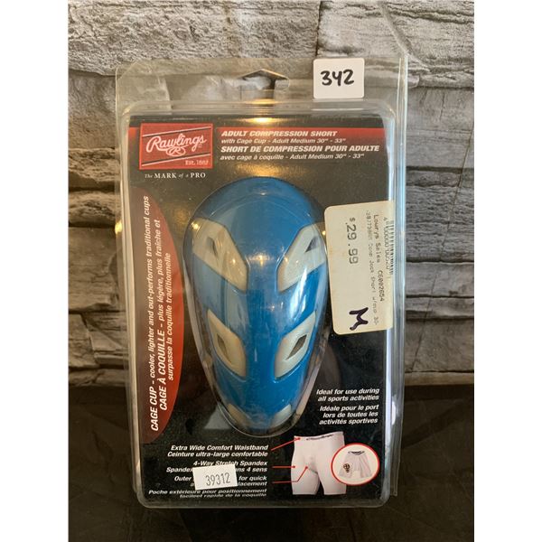 Rawlings Adult Compression Short With Cage Cup Jock Medium