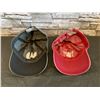 Image 2 : 2 Pack of Baseball Style Hats Dad Black And Burgandy