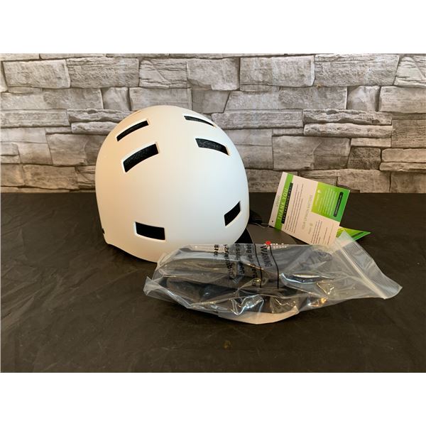 Kid's Skateboard Helmet - White - 20"-21.8"