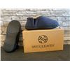 Image 2 : Men's Fuzzy Sherpa Slippers - Navy - Size 7-8