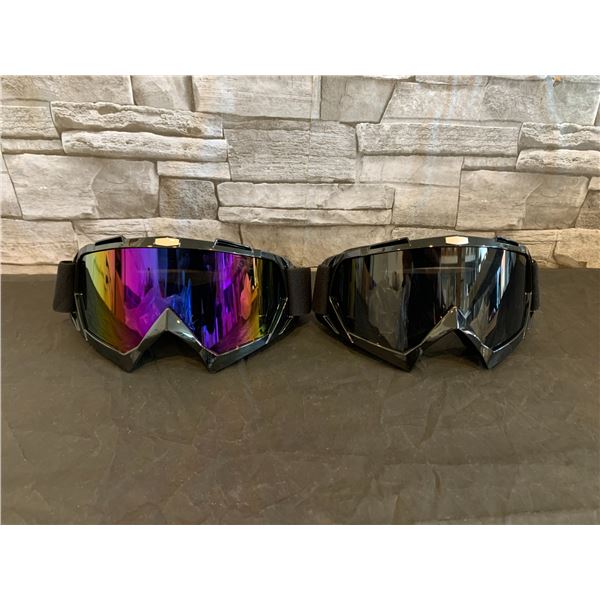Adult Dirt Bike Goggles, 2 Pack