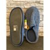 Image 3 : Mens Memory Foam Slippers with Arch Support - Size 12 Dark Blue