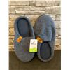 Image 1 : Mens Memory Foam Slippers with Arch Support - Size 9 Dark Blue