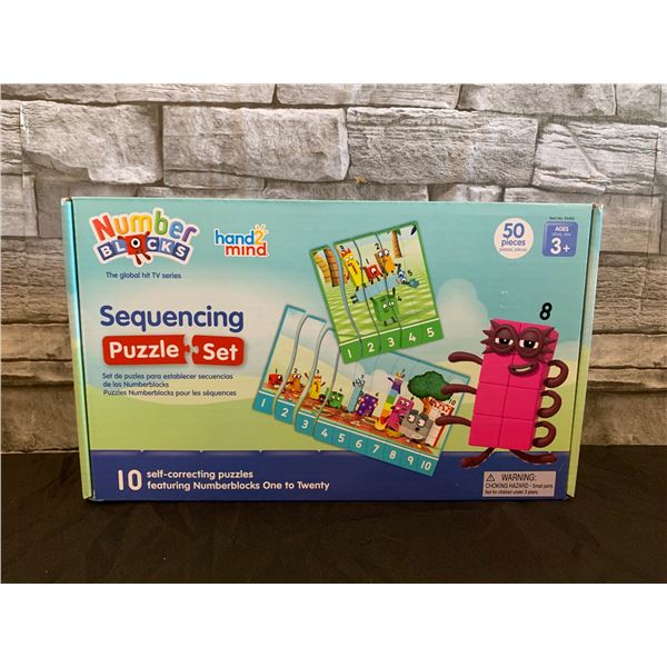 Number Blocks Hand 2 Mind Sequencing Puzzle Set 10 Self Correcting