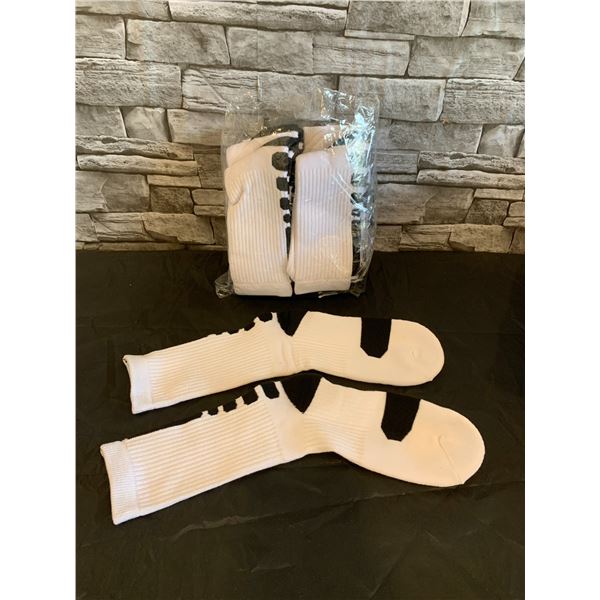 Tube Socks White & Black 6 Pack