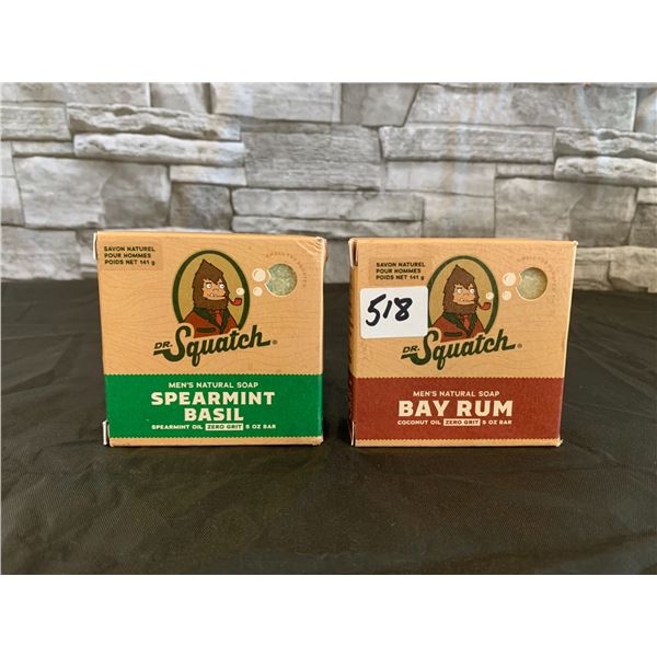 Lot of 2 - Dr Squatch Men's Natural Soap - Grapefruit IPA & Pine Tar