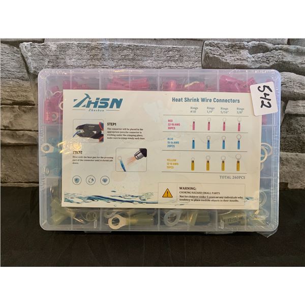 Heat ShrinkWire Connectors - Assorted Sizes - 260 pcs