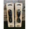 Image 1 : Lot of 2 Cords - USB Cable - Type C Connection - 3ft - Black / Aux Stereo Cable - 3ft - Black