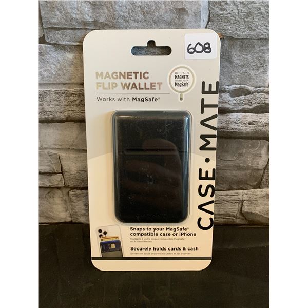 Magnetic Flip Wallet - Black