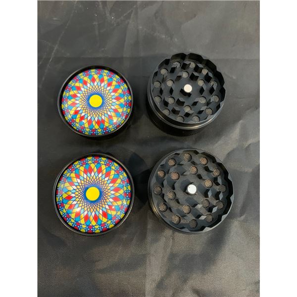 Lot of 2 - 2" Grinder - Mosaic Design