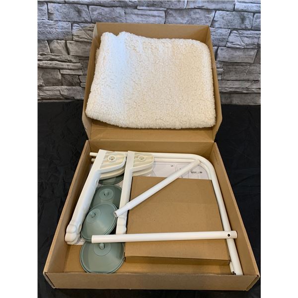 Foldable Window Perch for Cat - White