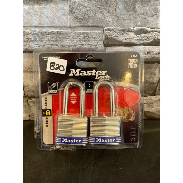 Master Lock Pad Lock with Keys - 2pcs
