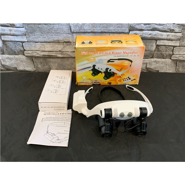 LED Clock Repair Magnifier Headband