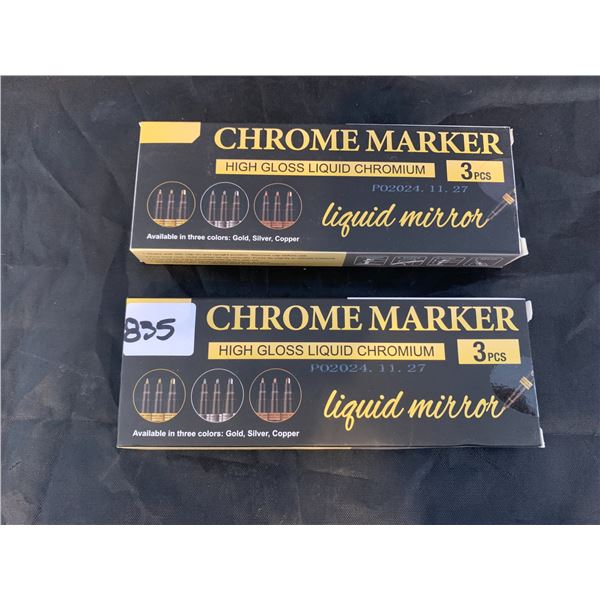 Lot of 2 - Chrome Marker - High Gloss Liquid Chrome - 3 pcs
