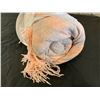 Image 2 : Viviland Luxury Blanket - Peach & Grey