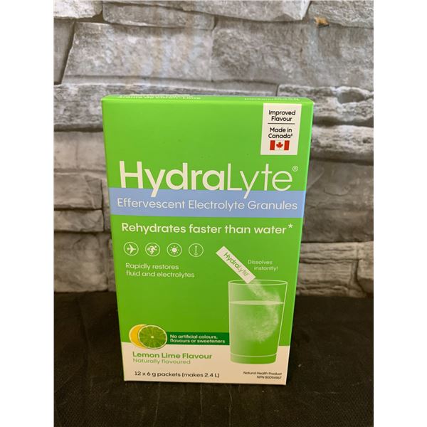 Hydralyte Electrolyte Granules - Lemon Lime Flavoured - 12 pcs  - BB JUN 2027