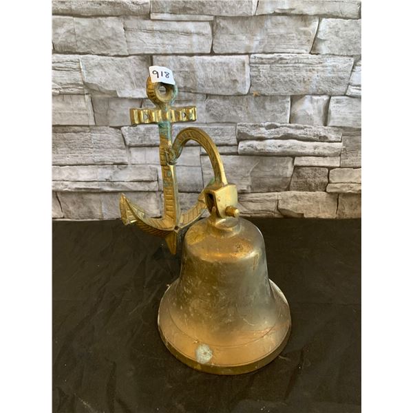 Vintage-style Brass Wall Bell - Nautical theme