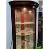 Image 2 : * Corner Unit Lighted Display Case - Working - Pickup Only - Dolly Not Included