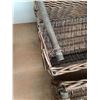Image 2 : * (2) Wicker Storage Baskets - 22" x 15" x 11", Wicker Laundry Basket - 21" High x 16" Dia - Pickup