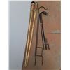Image 2 : ** (5) Metal Plant Hangers, (2) Tiki Torches - Pickup Only
