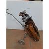Image 1 : * Vintage Golf Bag & Assorted RH Clubs with Caddy - Pickup Only