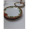 Image 3 : Christmas Dishes - (6) Plates, (1) Serving Plate, (3) Bowls (1) Tea Cup